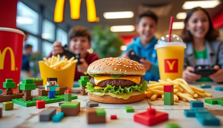 découvrez l'univers de mcdonald's avec des repas délicieux accompagnés de jeux et d'objets de collection uniques inspirés du film a minecraft. une expérience ludique et savoureuse à ne pas manquer !